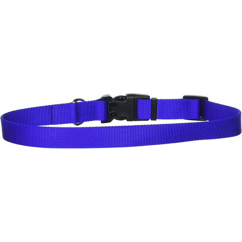 Coastal Pet Products 1-Inch Nylon Adjustable Dog Collar, Large, Blue Coastal Pet Products