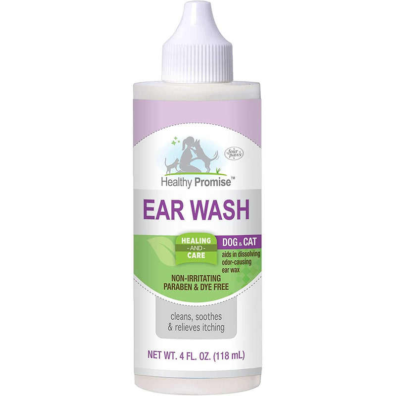 Four Paws Healthy Promise Pet Ear Wash for Dogs and Cats 4oz. Four Paws