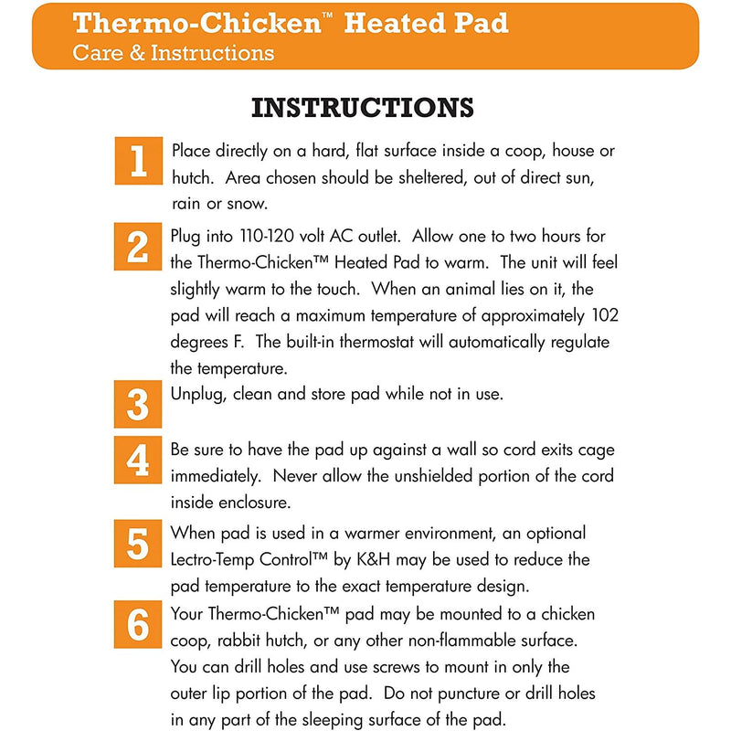 K&H Pet Thermo-Chicken Heated Pad Gray 12.5" x 18.5" x 0.5" K&H Pet Products