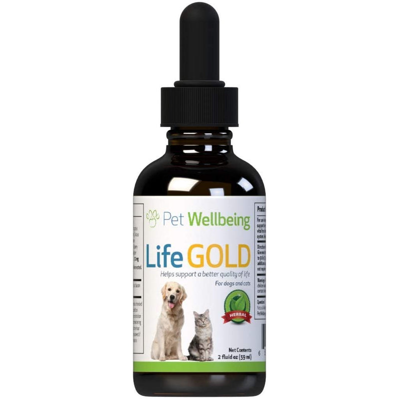 Pet Wellbeing Life Gold Health Support Supplement for Dogs 2 oz. Pet Wellbeing
