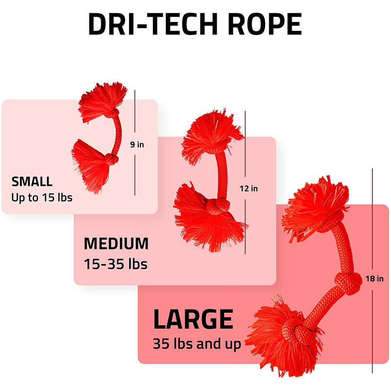 Playology Dri-Tech Rope Dog Toy All Natural Beef Scent, Small PLAYOLOGY