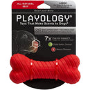 Playology Dual Layer Bone Dog Toy All-Natural Beef Scent, Large PLAYOLOGY