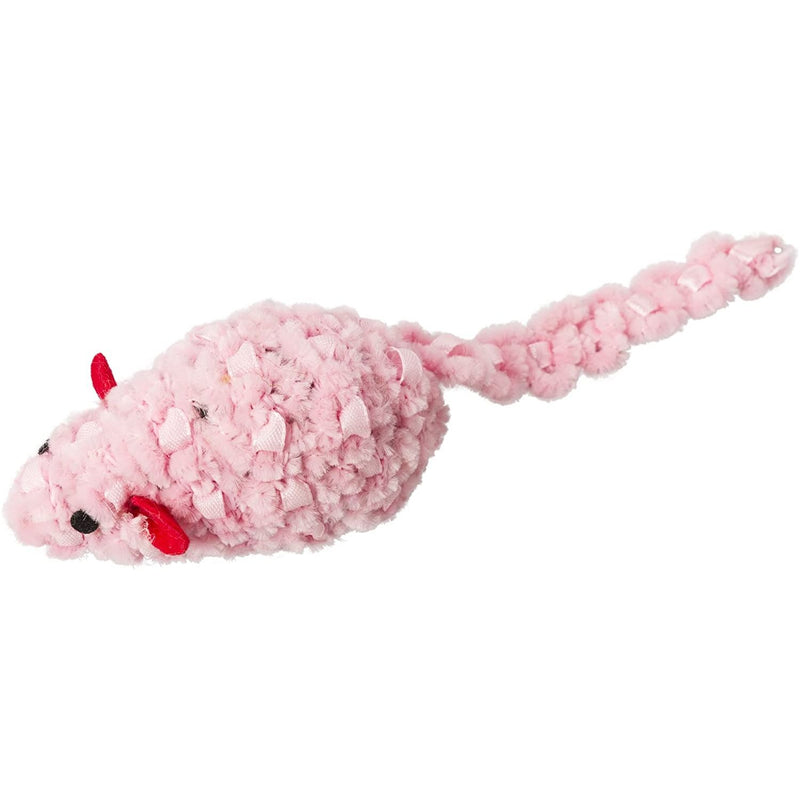 Spot Ethical Chenille Chaser Mouse Pet Feather Toys, Assorted Ethical Pet