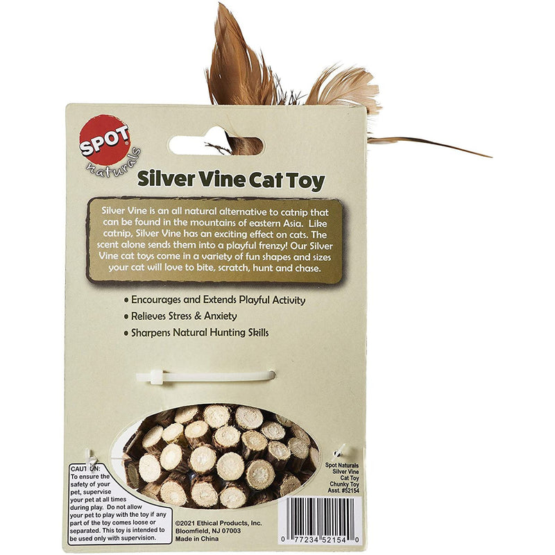 SPOT Naturals Silver Vine Chunky Cat Toy Assorted, Medium SPOT