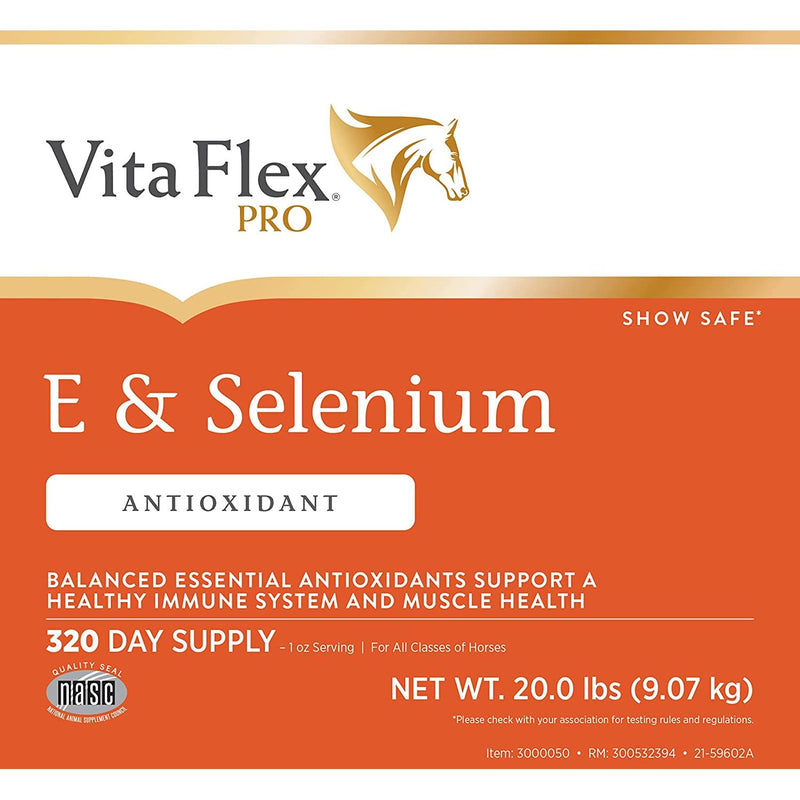 Vita Flex E and Selenium Supplement for Horses 20lbs. 320 Day Supply Vita Flex