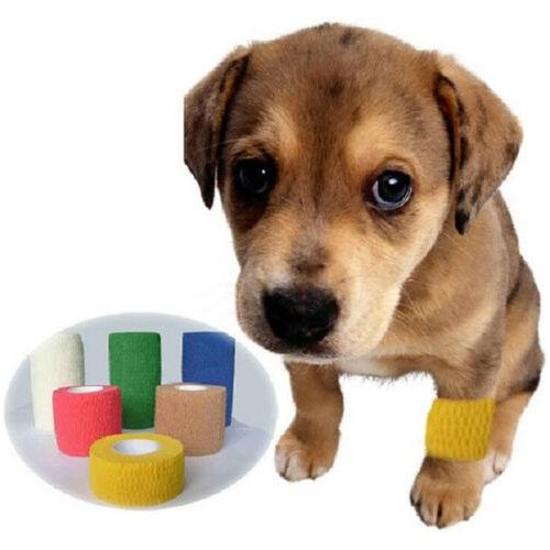 Wrap-It-Up 4" Self Cohesive Flexible Bandages Pets Animals & Humans 18CT, Red Piccardmeds4pets.com